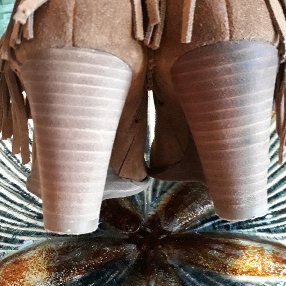 LUCKY BRAND YACHIN LEATHER SUEDE ANKLE BOOTS SZ6.5 - Picture 6 of 8